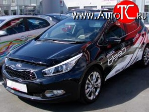 2 879 р. Дефлектор капота NovLine KIA Ceed 1 ED рестайлинг, хэтчбэк 5 дв. (2010-2012)  с доставкой в г. Санкт‑Петербург