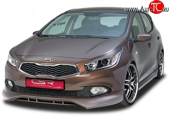 4 749 р. Накладка на передний бампер CSR (уценка)  KIA Ceed  2 JD (2012-2016)  с доставкой в г. Санкт‑Петербург