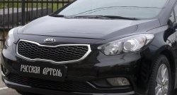 889 р. Реснички на фары RA  KIA Cerato  3 YD (2013-2016) дорестайлинг седан (Неокрашенные)  с доставкой в г. Санкт‑Петербург. Увеличить фотографию 2