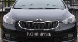 889 р. Реснички на фары RA  KIA Cerato  3 YD (2013-2016) дорестайлинг седан (Неокрашенные)  с доставкой в г. Санкт‑Петербург. Увеличить фотографию 3