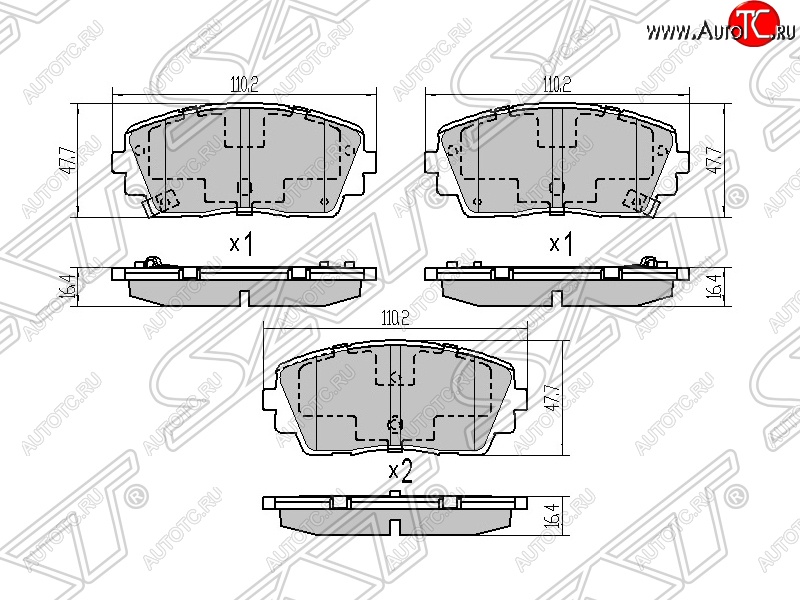 1 019 р. Колодки тормозные SAT (передние)  KIA Picanto ( 2 TA хэтчбэк 5 дв.,  2 TA хэтчбэк 3 дв.) (2011-2015) дорестайлинг, дорестайлинг  с доставкой в г. Санкт‑Петербург