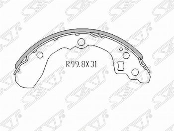 949 р. Колодки тормозные задние SAT KIA Rio 1 DC дорестайлинг седан (2000-2002)  с доставкой в г. Санкт‑Петербург. Увеличить фотографию 1