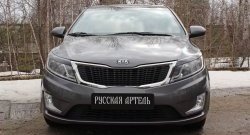 879 р. Реснички на фары RA  KIA Rio  3 QB (2011-2015) дорестайлинг седан, дорестайлингхэтчбек5дв. (Неокрашенные)  с доставкой в г. Санкт‑Петербург. Увеличить фотографию 2