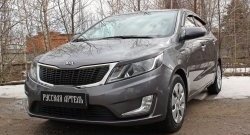 879 р. Реснички на фары RA  KIA Rio  3 QB (2011-2015) дорестайлинг седан, дорестайлингхэтчбек5дв. (Неокрашенные)  с доставкой в г. Санкт‑Петербург. Увеличить фотографию 3