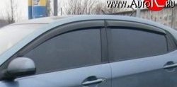 1 149 р. Комплект дефлекторов окон (ветровиков) 4 шт. Russtal KIA Rio 3 QB рестайлинг седан (2015-2017)  с доставкой в г. Санкт‑Петербург. Увеличить фотографию 1