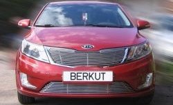 4 999 р. Декоративная вставка решетки радиатора QB Berkut  KIA Rio  3 QB (2011-2015) дорестайлинг седан, дорестайлингхэтчбек5дв.  с доставкой в г. Санкт‑Петербург. Увеличить фотографию 1