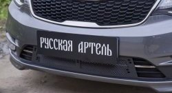 1 649 р. Защитная сетка решетки переднего бампера РА  KIA Rio  3 QB (2015-2017)  с доставкой в г. Санкт‑Петербург. Увеличить фотографию 1