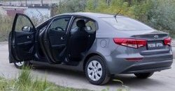 1 839 р. Накладки на порожки автомобиля RA v2  KIA Rio  3 QB (2015-2017) рестайлинг седан  с доставкой в г. Санкт‑Петербург. Увеличить фотографию 2