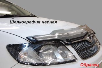 1 799 р. Дефлектор капота CA-Plastic  KIA Rio  X-line (2017-2021) (Classic черный, Без надписи)  с доставкой в г. Санкт‑Петербург. Увеличить фотографию 7