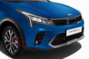 Накладка переднего бампера Original KIA Rio X рестайлинг (2020-2024)