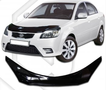 Дефлектор капота CA-Plastiс exclusive KIA (КИА) Rio (Рио)  2 JB (2005-2011) 2 JB дорестайлинг, хэтчбэк 5 дв., рестайлинг, хэтчбэк 5 дв.