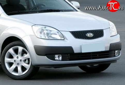 1 699 р. Передний бампер Стандартный KIA Rio 2 JB дорестайлинг седан (2005-2009) (Неокрашенный)  с доставкой в г. Санкт‑Петербург