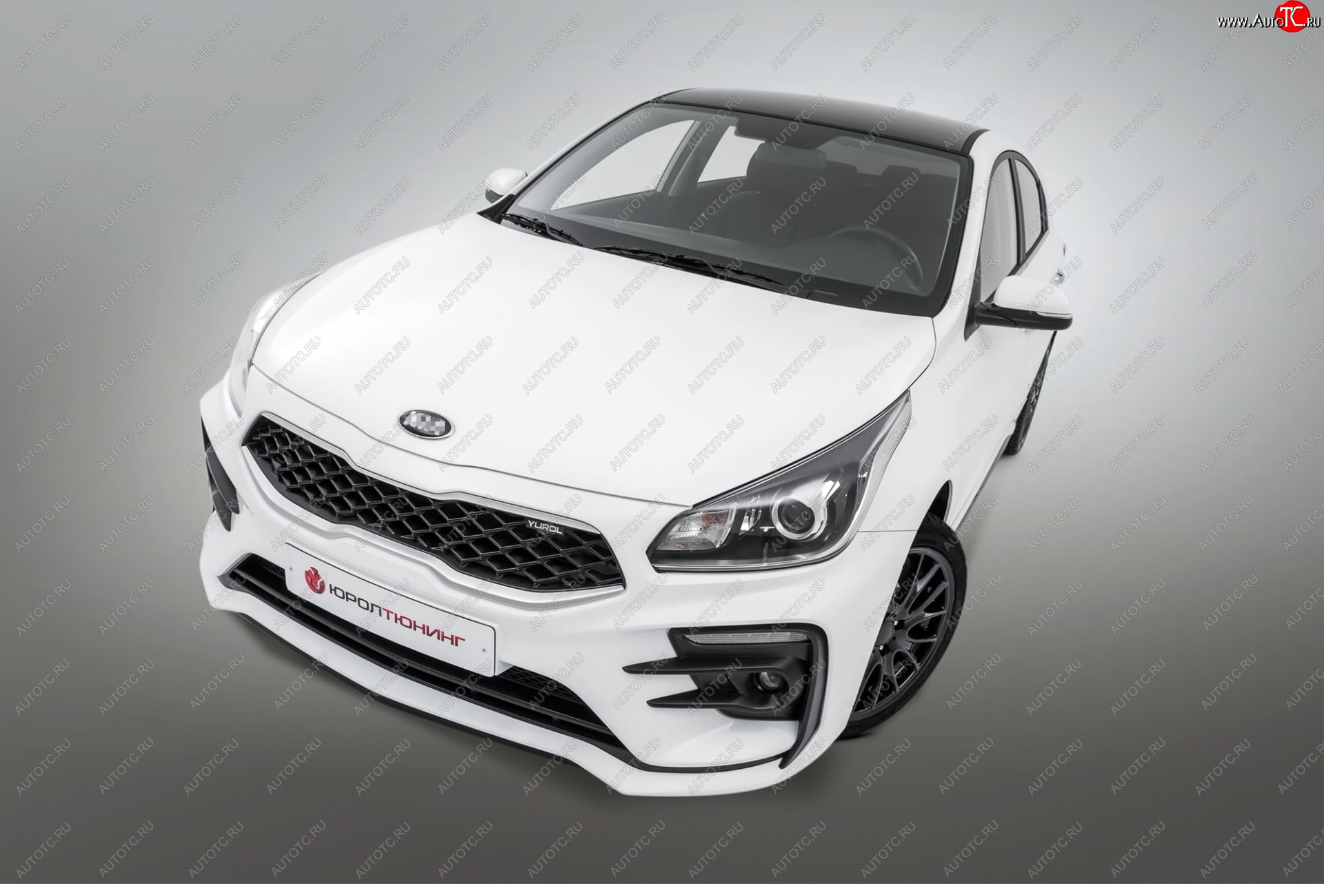 29 699 р. Передний бампер Kudos LUX  KIA Rio  4 FB (2016-2020) (Под прямоугольные ДХО с ПТФ, Неокрашенный)  с доставкой в г. Санкт‑Петербург