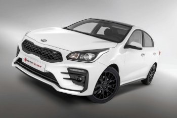 17 999 р. Передний бампер Kudos Romb KIA Rio 4 FB дорестайлинг седан (2016-2020) (Под прямоугольные ДХО с ПТФ, Неокрашенный)  с доставкой в г. Санкт‑Петербург. Увеличить фотографию 4