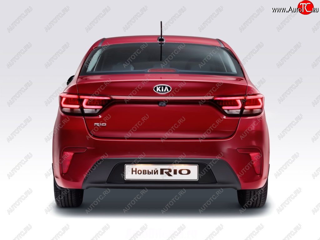 4 199 р. Задний бампер Стандартный KIA Rio 4 FB дорестайлинг седан (2016-2020) (Окрашенный)  с доставкой в г. Санкт‑Петербург