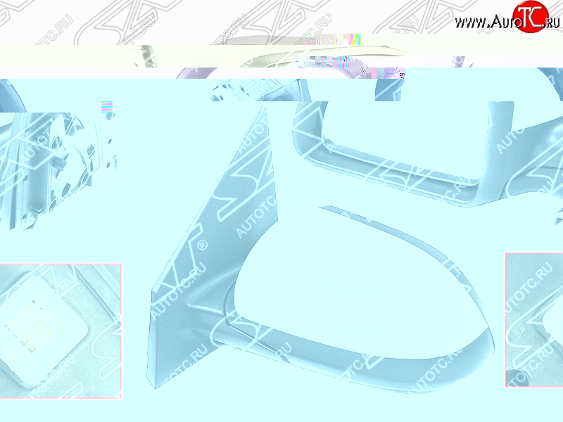 2 949 р. Левое боковое зеркало заднего вида SAT (обогрев, 5 контактов)  KIA Rio ( 4 FB,  X-line) (2016-2024) дорестайлинг седан, рестайлинг седан (Неокрашенное)  с доставкой в г. Санкт‑Петербург