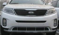 17 299 р. Накладка на передний бампер CT KIA Sorento XM рестайлинг (2012-2015) (Неокрашенная)  с доставкой в г. Санкт‑Петербург. Увеличить фотографию 1