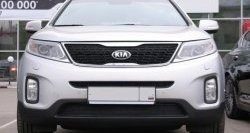 3 179 р. Сетка на бампер Novline KIA Sorento XM рестайлинг (2012-2015)  с доставкой в г. Санкт‑Петербург. Увеличить фотографию 1