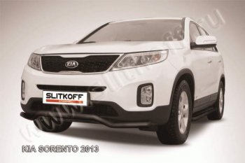 Защита переднего бампера из трубы d57 Slitkoff (волна) KIA Sorento XM рестайлинг (2012-2015)