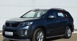 17 849 р. Одинарная защита переднего бампера диаметром 76 мм SLITKOFF KIA Sorento XM рестайлинг (2012-2015)  с доставкой в г. Санкт‑Петербург. Увеличить фотографию 4