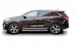 20 749 р. Широкая защита порогов Russtal KIA Sorento UM/Prime дорестайлинг (2014-2018) (Защита порогов с со скосами на торцах (вариант 1))  с доставкой в г. Санкт‑Петербург. Увеличить фотографию 3