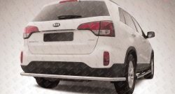 Защита заднего бампера из длинной трубы диаметром 57 мм Slitkoff KIA Sorento XM рестайлинг (2012-2015)