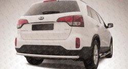 9 999 р. Защита заднего бампера из короткой трубы диаметром 57 мм Slitkoff KIA Sorento XM рестайлинг (2012-2015) (Нержавейка, Полированная)  с доставкой в г. Санкт‑Петербург. Увеличить фотографию 1