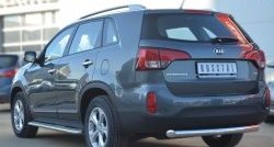 17 899 р. Одинарная защита заднего бампера из трубы диаметром 76 мм SLITKOFF KIA Sorento XM рестайлинг (2012-2015)  с доставкой в г. Санкт‑Петербург. Увеличить фотографию 4