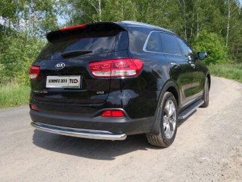 14 999 р. Защита заднего бампера ТСС (нержавейка d 60,3 мм)  KIA Sorento  UM/Prime (2014-2018) дорестайлинг  с доставкой в г. Санкт‑Петербург. Увеличить фотографию 1