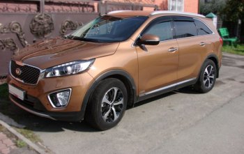 2 989 р. Дефлектора окон SIM  KIA Sorento  UM/Prime (2014-2018) дорестайлинг  с доставкой в г. Санкт‑Петербург. Увеличить фотографию 2