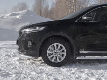 12 499 р. Защита переднего бампера (Ø63 мм, нержавейка) Russtal KIA Sorento UM/Prime рестайлинг (2018-2020)  с доставкой в г. Санкт‑Петербург. Увеличить фотографию 3