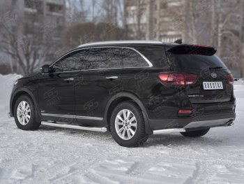 13 549 р. Защита заднего бампера (Ø63 мм уголки, нержавейка) Russtal KIA Sorento UM/Prime рестайлинг (2018-2020)  с доставкой в г. Санкт‑Петербург. Увеличить фотографию 2