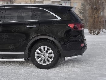 13 549 р. Защита заднего бампера (Ø63 мм уголки, нержавейка) Russtal KIA Sorento UM/Prime рестайлинг (2018-2020)  с доставкой в г. Санкт‑Петербург. Увеличить фотографию 3