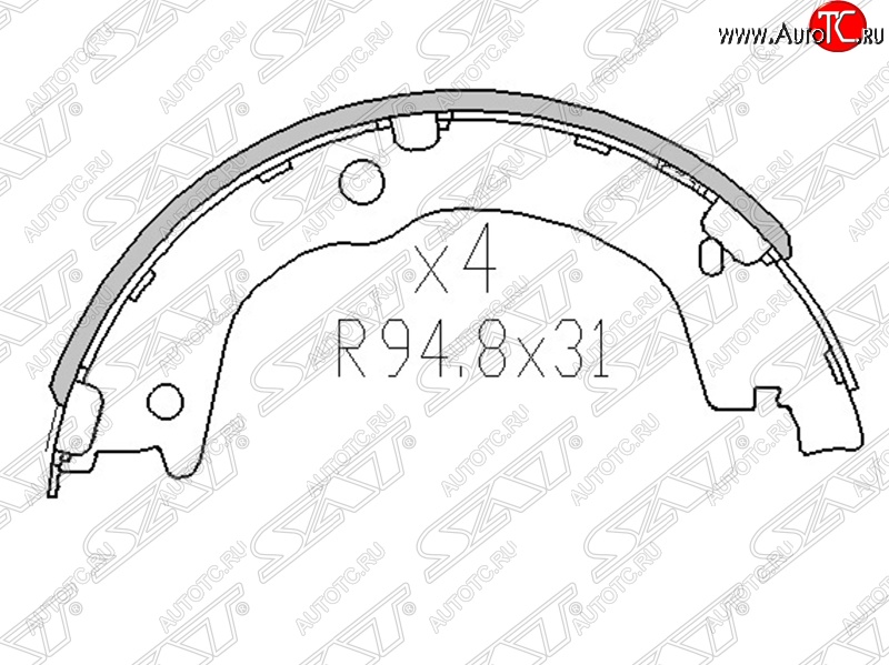 1 359 р. Колодки тормозные SAT (задние)  KIA Sorento  BL (2002-2010) дорестайлинг, рестайлинг  с доставкой в г. Санкт‑Петербург