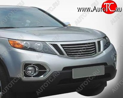 13 299 р. Решётка радиатора CT v2 KIA Sorento XM дорестайлинг (2009-2012) (Неокрашенная)  с доставкой в г. Санкт‑Петербург