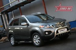 16 649 р. Защита переднего бампера Souz-96 (d76)  KIA Sorento  XM (2009-2012) дорестайлинг  с доставкой в г. Санкт‑Петербург. Увеличить фотографию 1