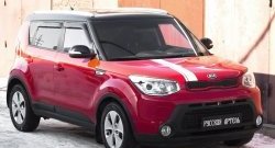 4 999 р. Накладки на колёсные арки RA (комплект 4 шт).  KIA Soul  2 PS (2014-2016) дорестайлинг (Поверхность шагрень)  с доставкой в г. Санкт‑Петербург. Увеличить фотографию 2