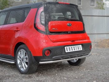 15 999 р. Одинарная защита заднего бампера диаметром 42 SLITKOFF KIA Soul PS дорестайлинг (2014-2016)  с доставкой в г. Санкт‑Петербург. Увеличить фотографию 3