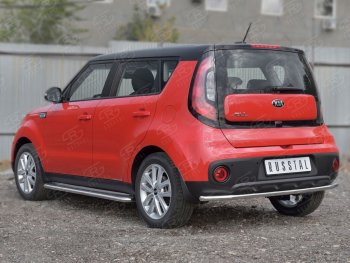 Одинарная защита заднего бампера диаметром 42 Russtal KIA Soul 2 PS дорестайлинг (2014-2016)