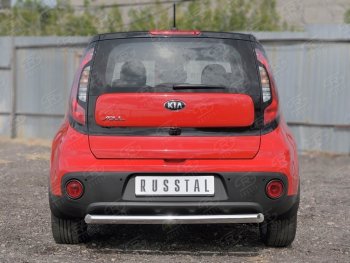 16 399 р. Одинарная защита заднего бампера из трубы диаметром 63 мм SLITKOFF KIA Soul PS дорестайлинг (2014-2016)  с доставкой в г. Санкт‑Петербург. Увеличить фотографию 3