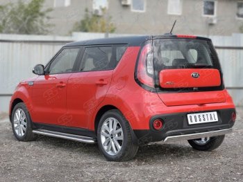 10 349 р. Защита заднего бампера (Ø75x42 мм, нержавейка) Russtal  KIA Soul  PS (2014-2016) дорестайлинг  с доставкой в г. Санкт‑Петербург. Увеличить фотографию 3