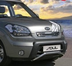 5 894 р. Декоративные вставки решетки радиатора Novline KIA Soul AM дорестайлинг (2008-2011)  с доставкой в г. Санкт‑Петербург. Увеличить фотографию 1