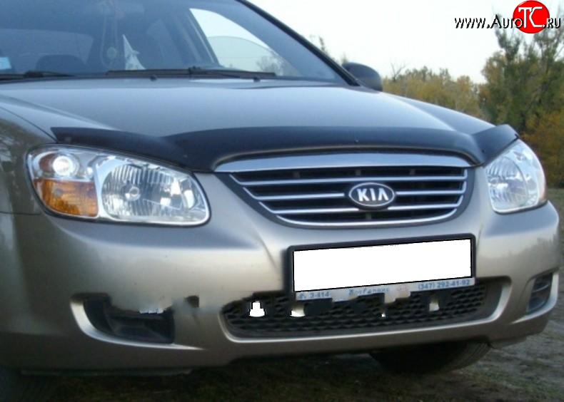 2 599 р. Дефлектор капота NovLine KIA Spectra (2000-2009)  с доставкой в г. Санкт‑Петербург