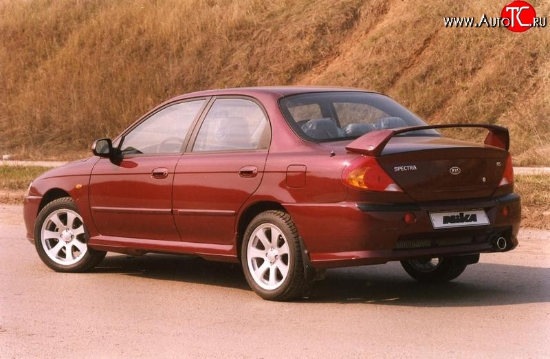 7 699 р. Спойлер Nika-Скоба KIA Spectra (2000-2009) (Неокрашенный)  с доставкой в г. Санкт‑Петербург