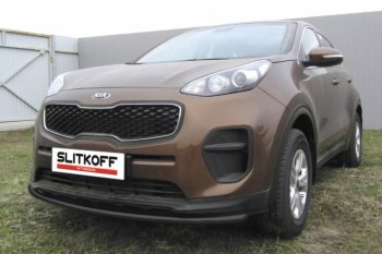 Защита переднего бампера из трубы d42 Slitkoff KIA Sportage 4 QL дорестайлинг (2016-2018)