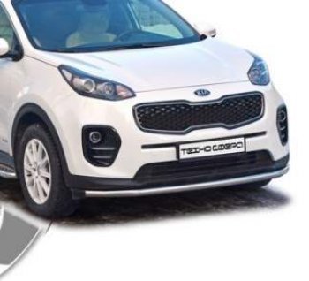 Защита переднего бампера ТехноСфера (Техно Сфера) (нержавейка, d51 mm) KIA Sportage 4 QL дорестайлинг (2016-2018)