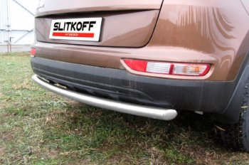 Защита заднего бампера Slitkoff (Ø 57 мм) KIA (КИА) Sportage (Спортаж)  4 QL (2016-2018) 4 QL дорестайлинг