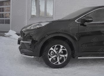 12 999 р. Защита переднего бампера (Ø42 мм, нержавейка) Russtal KIA Sportage 4 QL рестайлинг (2018-2022)  с доставкой в г. Санкт‑Петербург. Увеличить фотографию 4