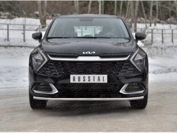 Защита переднего бампера (кроме STYLE и X-LINE, труба, d42) Russtal KIA Sportage 5 NQ5 (2021-2024)