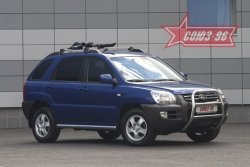 10 754 р. Защита переднего бампера Souz-96 (d60) KIA Sportage 2 JE,KM  рестайлинг (2008-2010)  с доставкой в г. Санкт‑Петербург. Увеличить фотографию 1